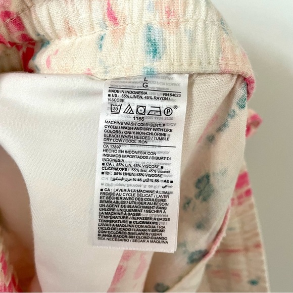 Old Navy High-Waisted Tie-Dye Linen-Bend Shorts Size Large - Picture 8 of 9